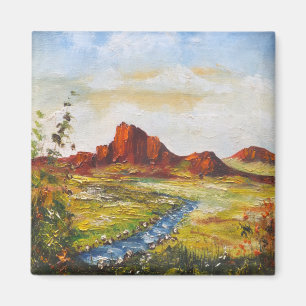 Magnet Ann Hayes schilderend Red Rock Canyan