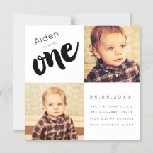 |MAGNET| Baby Boy Girl 1 1-jarige fotokaart