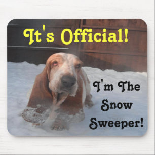 Magnet Basset Hound Snow Sweeper Muismat