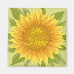 Magnet be Happy Sunflower