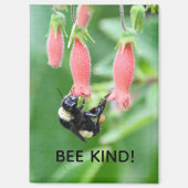 Magnet - Bee on Pink Flower (Voorkant)