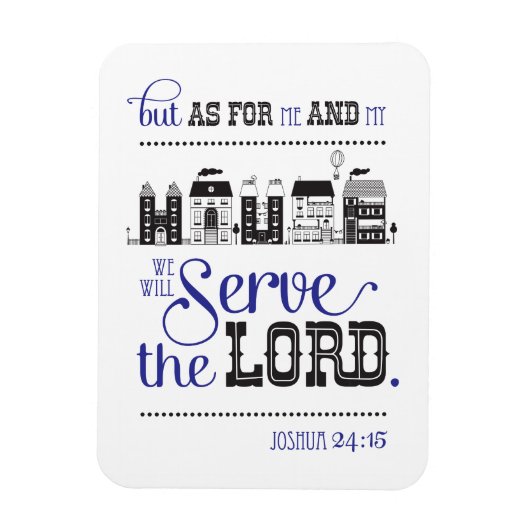 Magnet Bible Scripture Joshua 24:15 Gift Magneet (Verticaal)