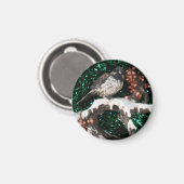 Magnet Bird Winter Scene (Voorkant / Achterkant)