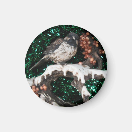 Magnet Bird Winter Scene (Voorkant)