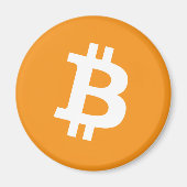 Magnet Bitcoin Oranje Cryptocurrency (Voorkant)