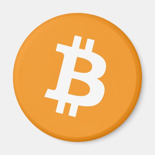 Magnet Bitcoin Oranje Cryptocurrency (Voorkant)