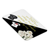 MAGNET Black & White Wedding Save the Date Magneet (Rechterzijde)