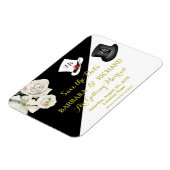 MAGNET Black & White Wedding Save the Date Magneet (Linkerzijde)