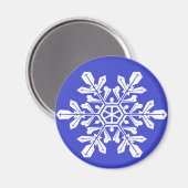 Magnet Blue Snow Flake (Voorkant / Achterkant)