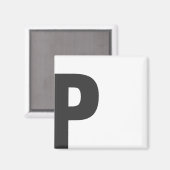 Magnet Buchstabe "P" (Voorkant / Achterkant)