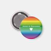 Magnet bunte Streifen und Jeanne de Sucrecoeur (Voorkant / Achterkant)