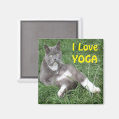 Magnet Cat I Love Yoga (Voorkant / Achterkant)