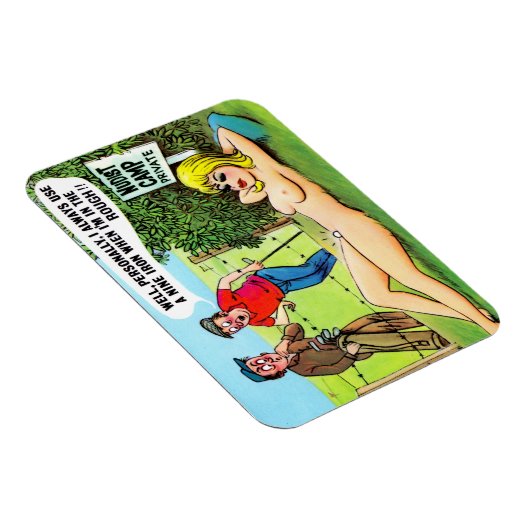 Magnet - Comic Golf Briefkaart Magneet (Rechterzijde)