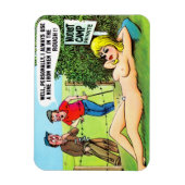Magnet - Comic Golf Briefkaart Magneet (Verticaal)