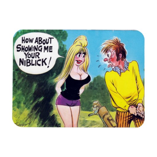 Magnet - Comic - Golf Magneet (Horizontaal)