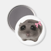 Magnet Coquette Sad Hamster Meme (Voorkant / Achterkant)