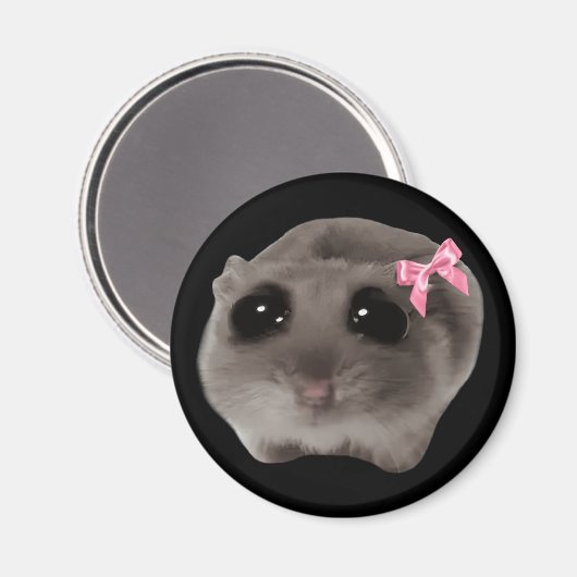 Magnet Coquette Sad Hamster Meme (Voorkant / Achterkant)