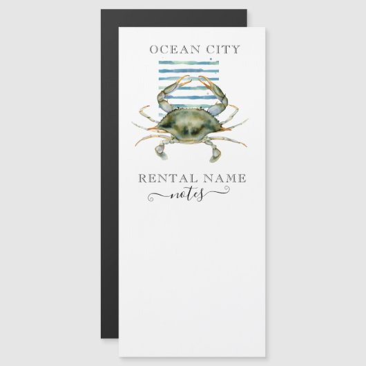 MAGNET CRAB BEACH TOWN, OCEAN CITY, VERENIGDE STAT (Voorkant / Achterkant)