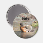 Magnet, Dishwasher, Robin die een Bath pakt, Dirty Magneet (Voorkant / Achterkant)
