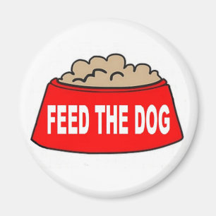 Magnet Dog Food Bowl Red Feed The Dog