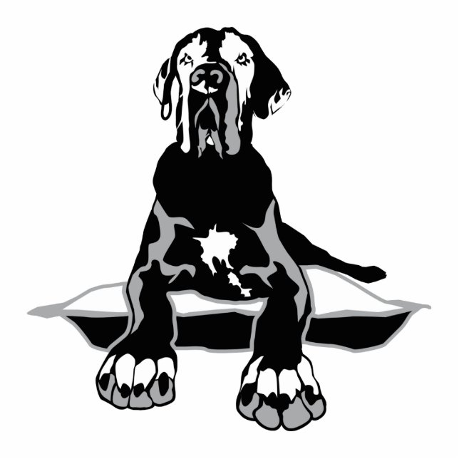 Magnet Dogge 3d groot Fotobeeldje Magneet (Voorkant)