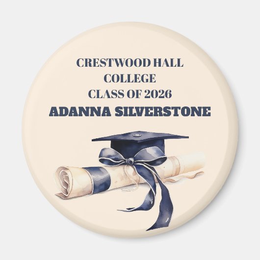 Magnet-Editable Graduation Keepsake Magnet (Voorkant)