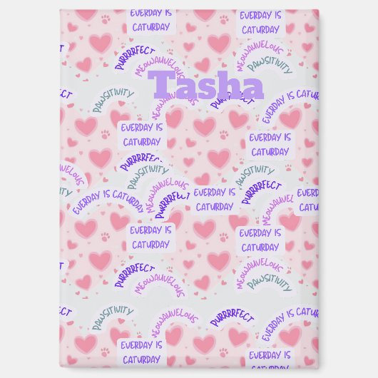 Magnet " Everyday is Caturday"  (Voorkant)