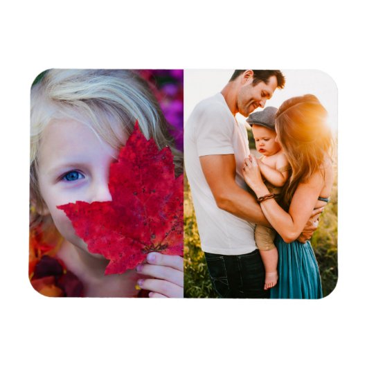 Magnet Flexibel uw 2 foto's Magneet (Horizontaal)