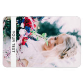 Magnet Flexibel uw foto & tekst wit Magneet (Horizontaal)