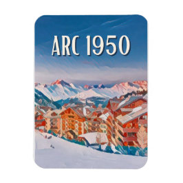 Magnet Flexible Les Arcs 1950 Skigebied Magneet