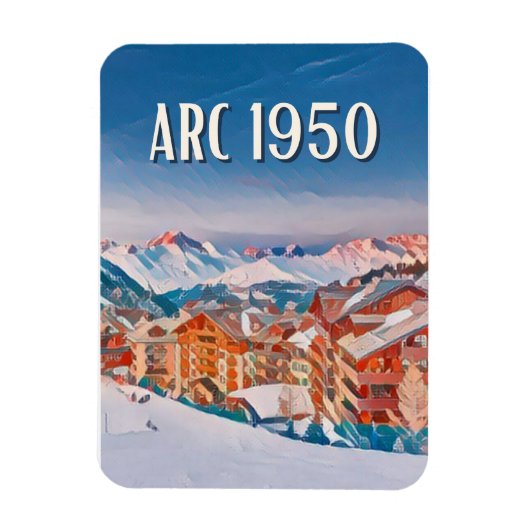 Magnet Flexible Les Arcs 1950 Skigebied Magneet (Verticaal)