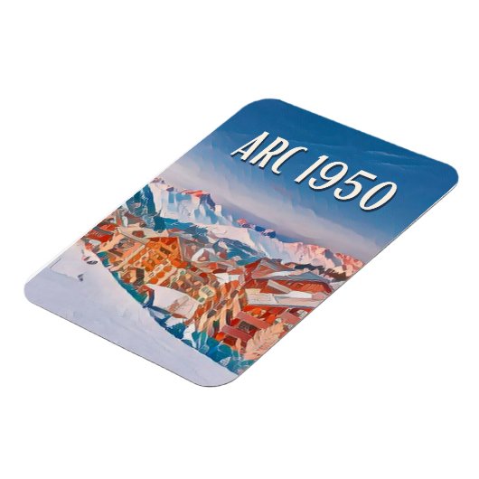 Magnet Flexible Les Arcs 1950 Skigebied Magneet (Linkerzijde)