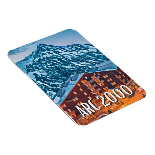 Magnet Flexible Les Arcs 2000 Ski Resort Magneet (Rechterzijde)