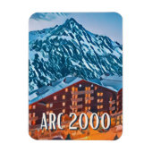 Magnet Flexible Les Arcs 2000 Ski Resort Magneet (Verticaal)