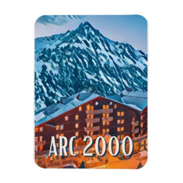 Magnet Flexible Les Arcs 2000 Ski Resort Magneet
