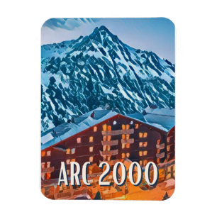 Magnet Flexible Les Arcs 2000 Ski Resort Magneet