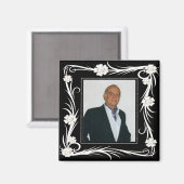  Magnet  Floral voeg Uw foto toe (Voorkant / Achterkant)