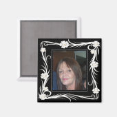  Magnet  Floral voeg Uw foto toe (Voorkant / Achterkant)