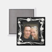  Magnet  Floral voeg Uw foto toe (Voorkant / Achterkant)