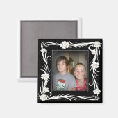  Magnet  Floral voeg Uw foto toe (Voorkant / Achterkant)