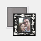  Magnet  Floral voeg Uw foto toe (Voorkant / Achterkant)