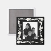  Magnet  Floral voeg Uw foto toe (Voorkant / Achterkant)