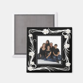  Magnet  Floral voeg Uw foto toe (Voorkant / Achterkant)