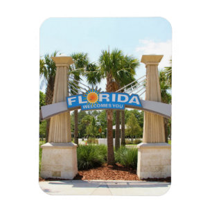 Magnet, Fotografie of "Florida Welcomes You" Magneet