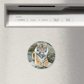 Magnet Fototijger, dieren 0214. (Insitu (Vaatwasser))