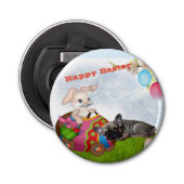 Magnet französische Bulldogge Button Flesopener (Voorkant)