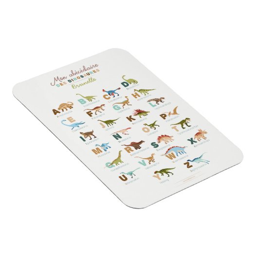 Magnet Frigo Abacedaire Dinosaures (Fransman) Magneet (Rechterzijde)