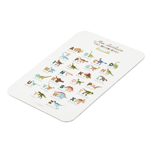 Magnet Frigo Abacedaire Dinosaures (Fransman) Magneet (Linkerzijde)