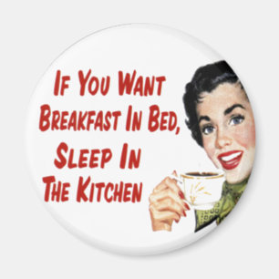Magnet - Funny Retro Houseechtgenote Breakfast