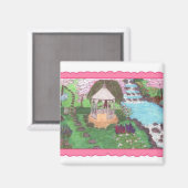 Magnet-Gazebo in een prachtige tuin Magneet (Voorkant / Achterkant)